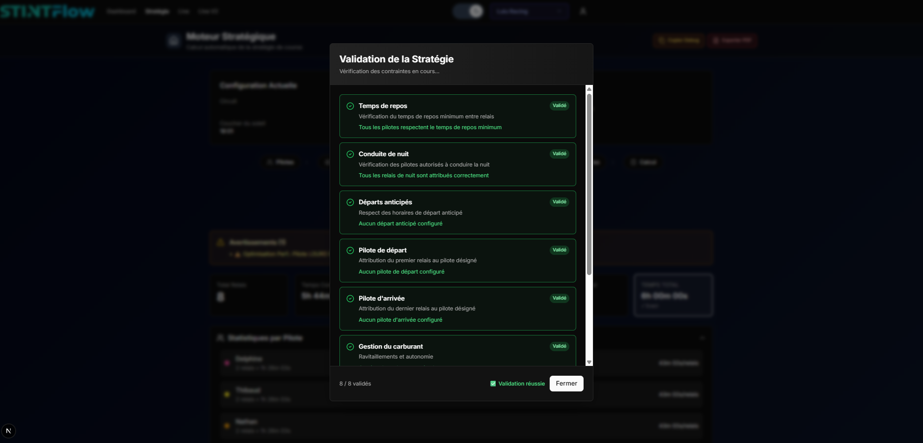 Formulaire de calcul de relais intelligent